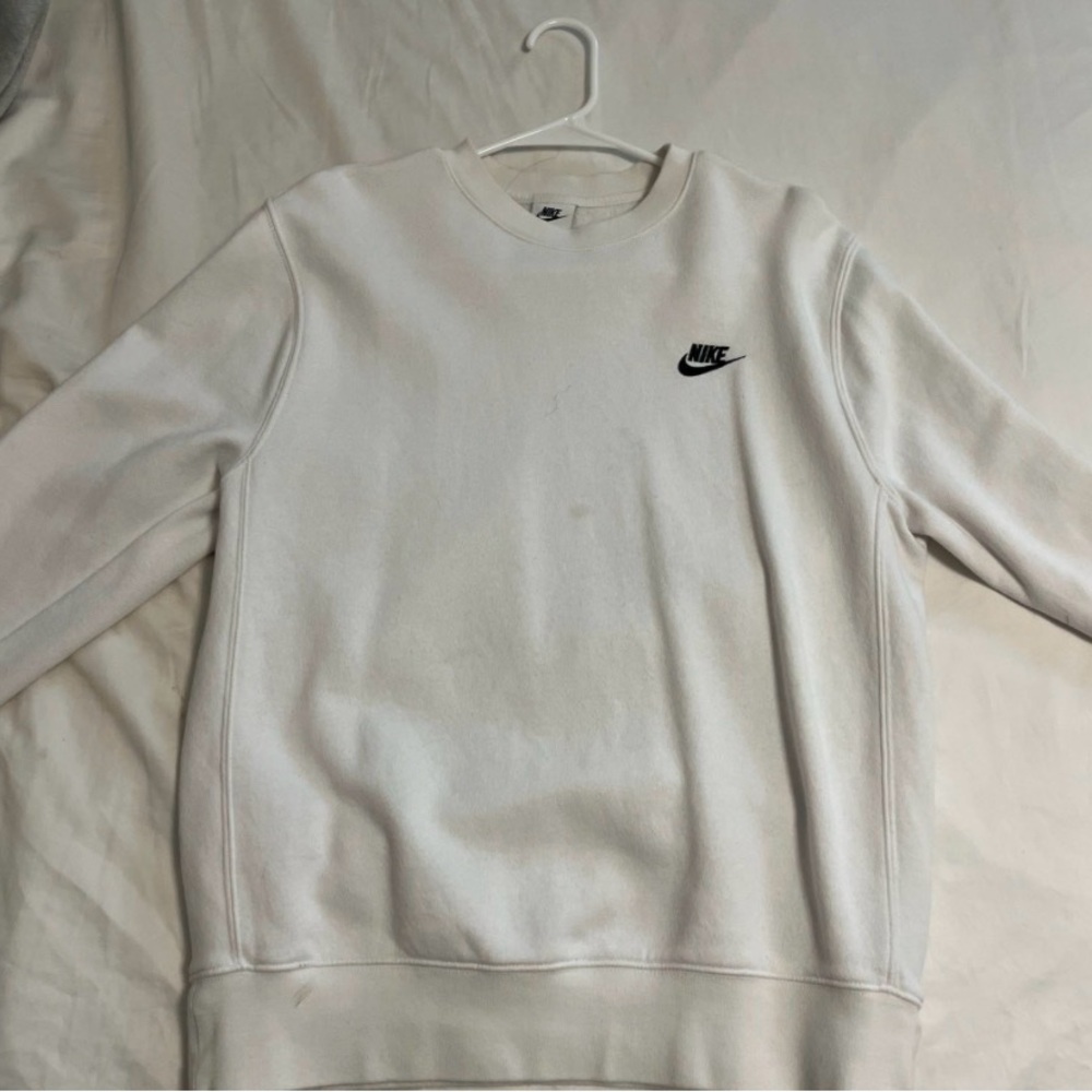 Nike Men's Classic White Crewneck Sweater